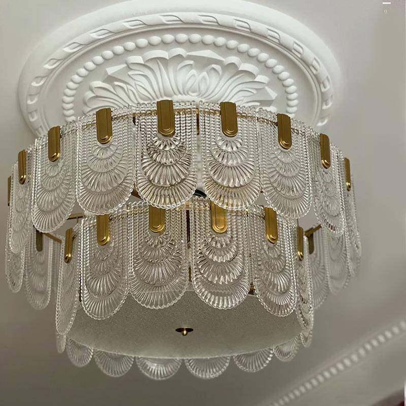 法式轻灯奢客厅具卧餐厅主玻璃水晶室吊841灯灯全铜复古灯饰,家装灯饰光源,智能吊灯,淘宝优惠券,粉丝福利购,淘宝优惠卷