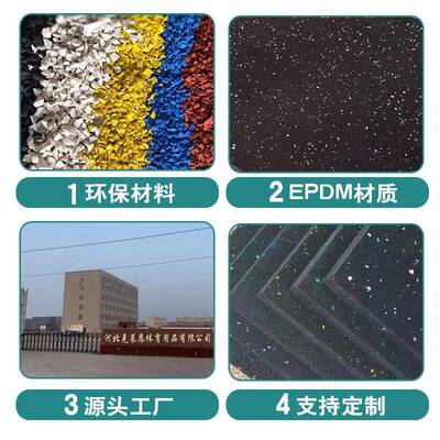 功性塑胶地健身房地能垫哑垫铃震杠铃家用UOZ抗降噪运动地板健身