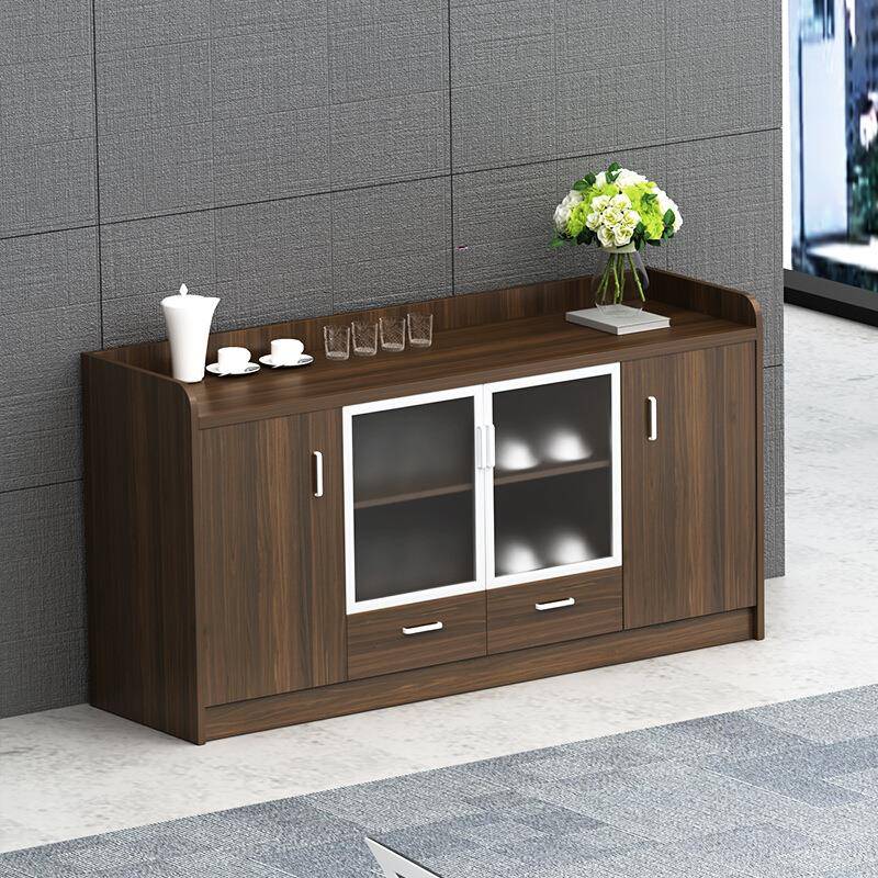 海办公家具茶水柜矮玻柜档案上柜财务0228柜柜资料柜木质璃文件柜