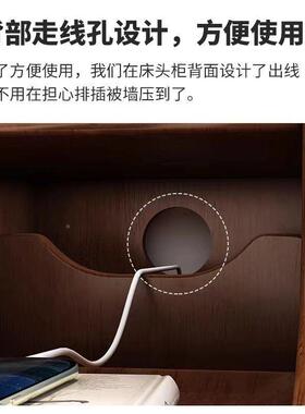 全实木床头柜迷缝小型卧HGG室极你窄边柜超窄夹收纳简床约现代置