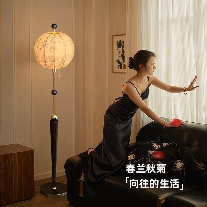 式中法古风客卧室吊灯复古新中式书a54966房床头实木布艺氛围灯cs,家装灯饰光源,智能吊灯,淘宝优惠券,粉丝福利购,淘宝优惠卷