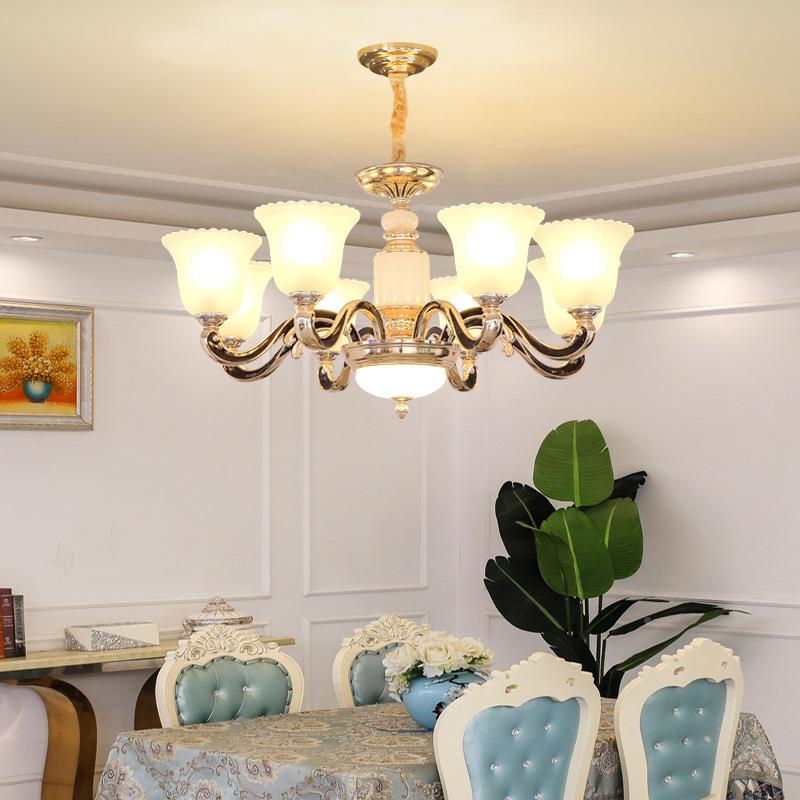 新欧式吊灯奢华大气现代客厅灯餐厅款中卧室楼吊梯山514灯具蜡烛