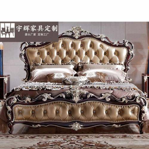 欧式床法简欧床双人床实木床1.8新米奢华简约公主床家式婚床古典