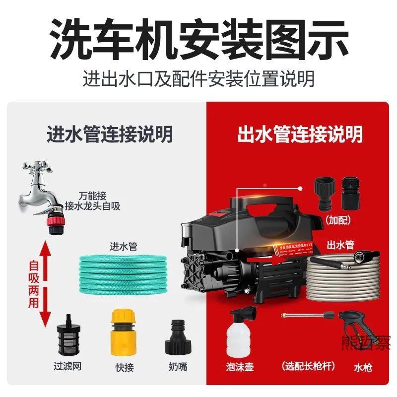 高压洗车机220V高家用洗泵压水泵大功率刷车车泵1便能携多功清洗
