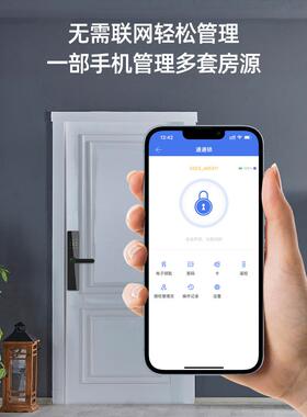 通通智w168，A7能密锁码锁锁家用门锁防盗指纹电门子锁民宿日租公