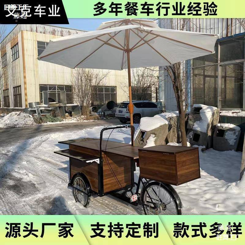倒三轮摆车木日饰质倒摊骑驴194摆摊车节花车装车展销车