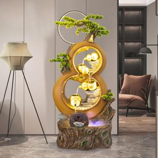 葫芦假水生财喷泉摆件家办公室客厅居装饰风水轮OKY山循环水流景