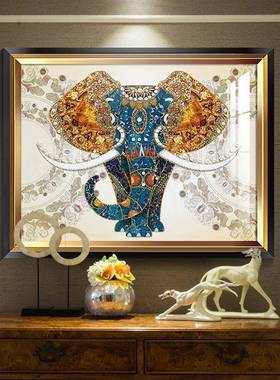 式大画象装饰画美式轻奢进门玄关DY711071画高档走廊墙客厅挂画欧