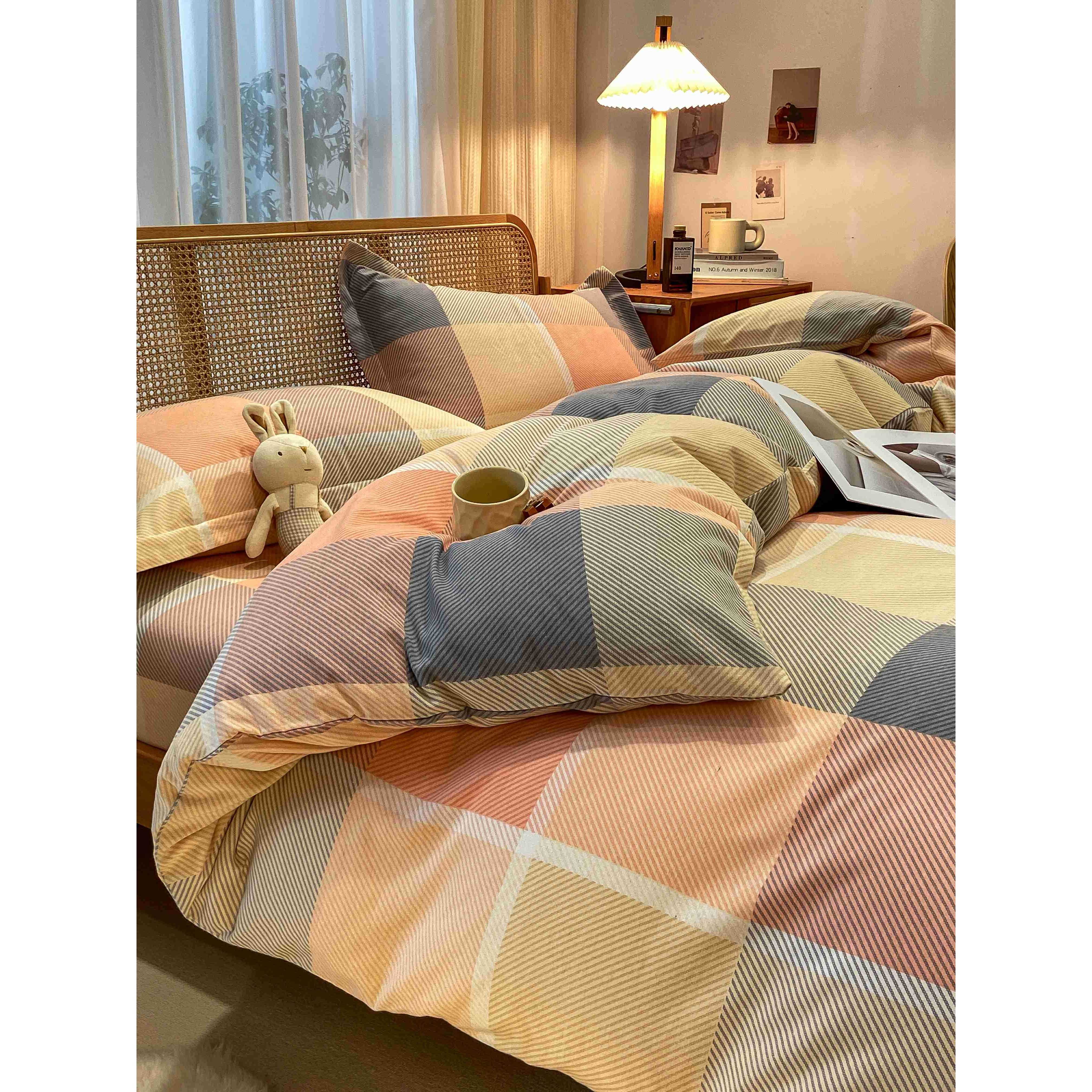 加厚全棉磨毛被套单件1020纯棉秋冬被套罩50x00被x2301芯套加厚磨