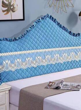 新款欧式形头床弧形半圆B8754QRQ凹凸通用床头加异厚罩保护套全包