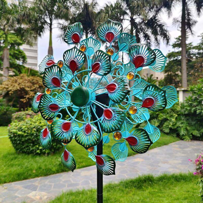 跨境新款创意孔雀铁双艺风车面可旋转饰户外花园别墅装金#63属插,家居饰品,户外/庭院摆件,淘宝优惠券,粉丝福利购,淘宝优惠卷
