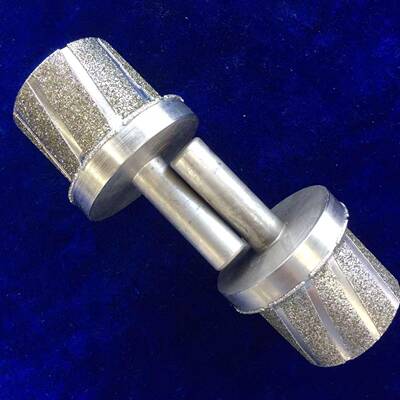 电镀金石磨头刚光纹木材转抛LLE用粗粒度磨头带螺排屑用磨头