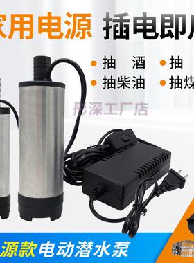 220V电源款酒抽泵抽油潜泵抽水泵油泵换水AL100642泵不锈柴钢水泵