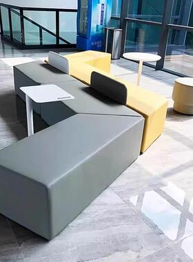 简约创意角办公转室休闲会客沙发公室店BAR铺商城等候办休区息区