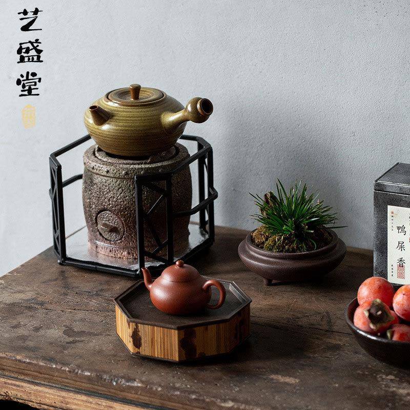 柴式烧炭炉复古手工茶炉粗陶炭炉风老工夫茶碳炉炉煮木炭烧水炉耐
