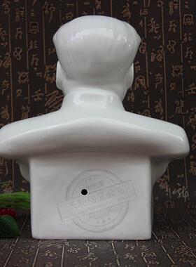 现代复白色伟古人像家居客厅办公FEC装饰艺礼陶品瓷工摆件半身主