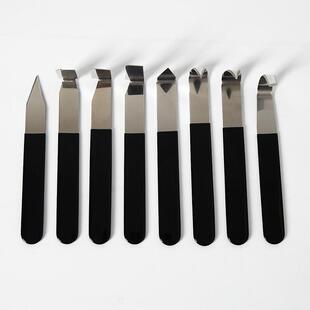 陶艺工具修ZQY柄坯刀手工陶泥制作不锈钢塑利刀黑色泥胶护手坯刀