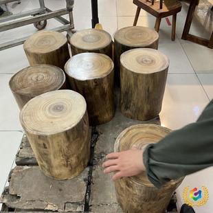 原坐香樟木树墩树桩956木桩凳凳木子花根雕茶几实木大底座墩子架