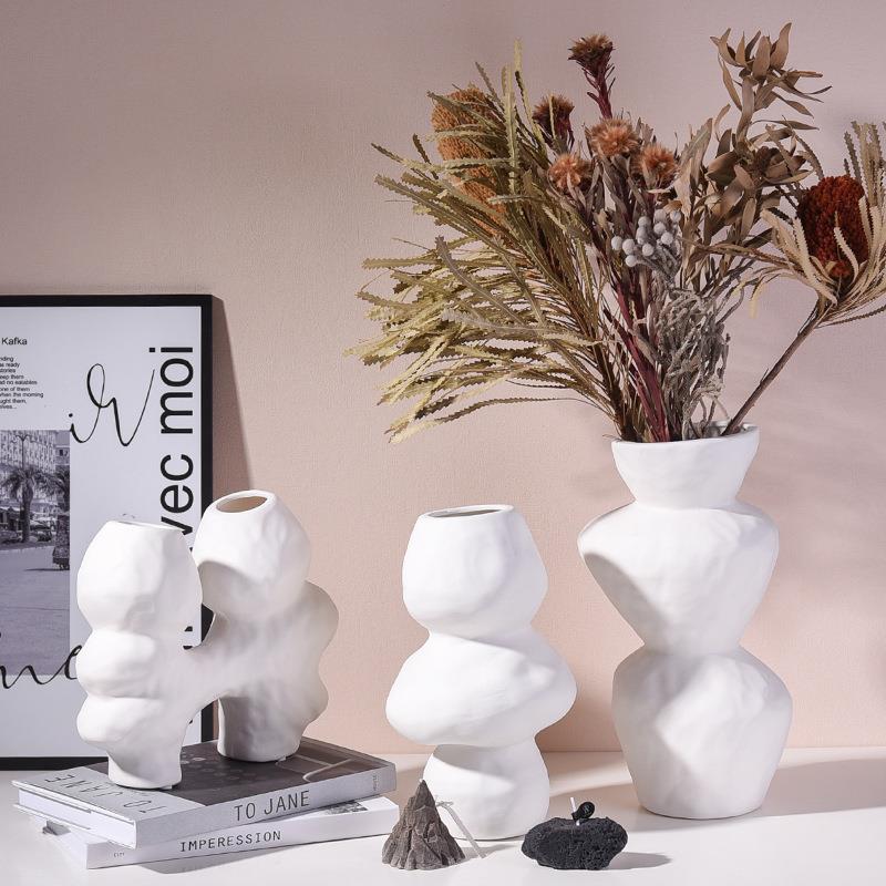 陶饰瓷花瓶ins风高级感干插鲜TP304-TP花花花器样板花房软装家居