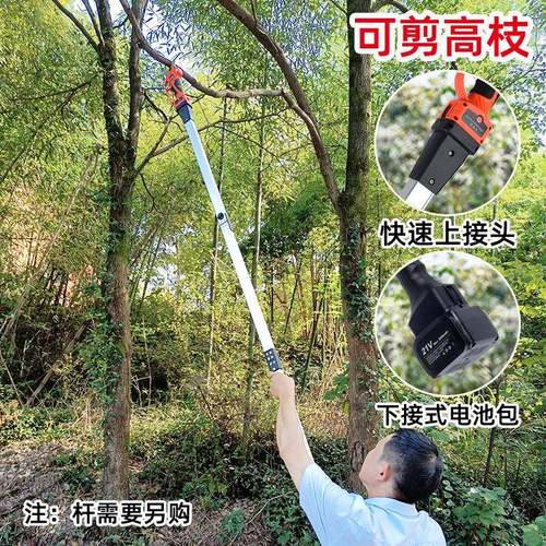 液晶屏新款艺动工具枝无线果园树修枝剪树枝园林高剪电动电修ERN