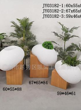 欧式奇JY03182异石型鹅卵钢石玻璃花瓶商场酒店楼部景观花售艺摆