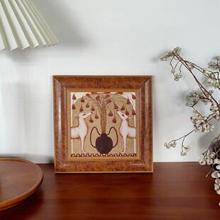 579柜复古艺术挂 关B 玄法抽象中古风客厅沙背发景墙装 饰画餐厅式