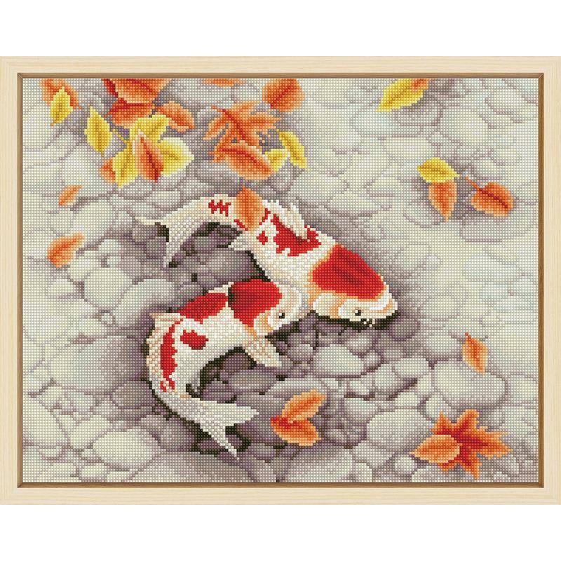 得艺钻石满钻绷框画3*54mDIY家装画年年有余喜上HA405001c枝4头