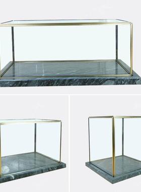 欧式现简SD1763约透明代玻璃罩会所样板间展示理尘柜保护大石正方