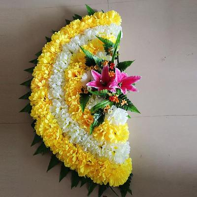 1大丽菊花圈米清明祭殡葬追悼扫祀墓电陵园摆放仿真详询子花圈