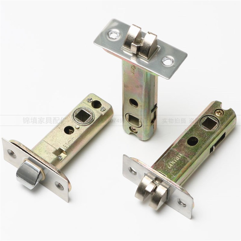 执手房门锁舌锁芯锁三孔单舌门锁斜舌卫生间锁体51mm60mm70mm包邮