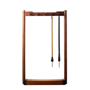 问心堂笔挂端门毛笔挂檀香黑檀木实木加厚笔架简约书房书法国画用