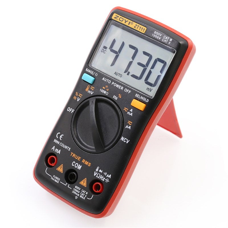 众仪ZT109防烧数字万用表高精度自动量程数显家用数字万能表ZT111
