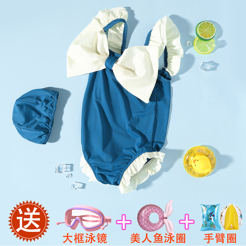 女童泳衣连体洋气小女孩夏季公主游泳服3岁宝宝2网红儿童泳装婴儿