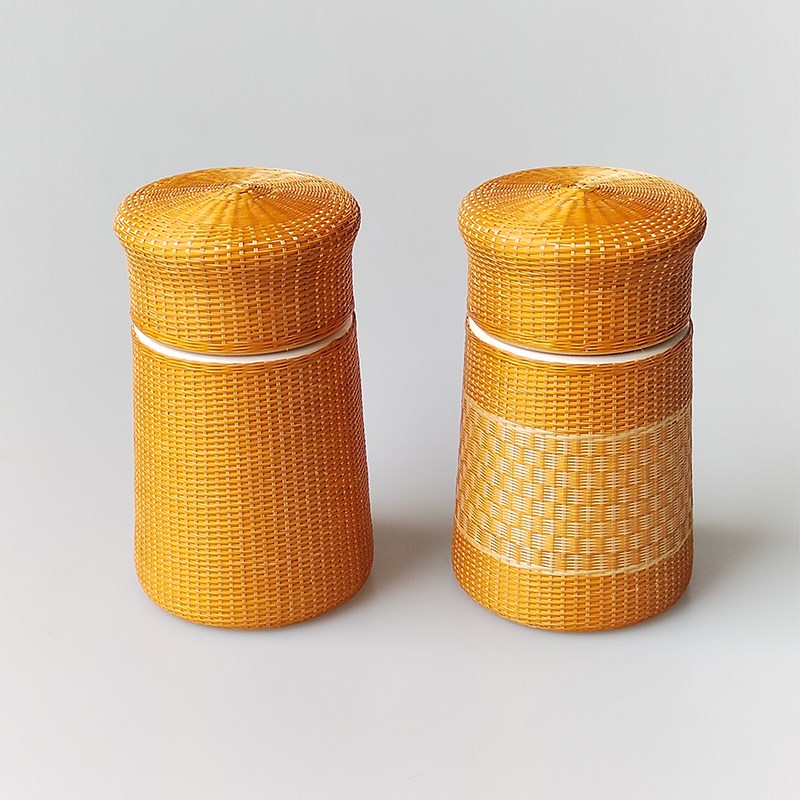 竹编保温杯四川特色手工艺非遗316不锈钢水杯女生高颜值随水杯