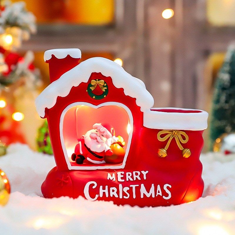 圣诞节老人笔筒笔插多功能小夜灯桌面摆件平安夜礼物送男女生儿童,节庆用品/礼品,笔筒,淘宝优惠券,粉丝福利购,淘宝优惠卷