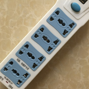 圆孔插板不带线三插大插线板家用三孔固定插排神器插座面板多孔