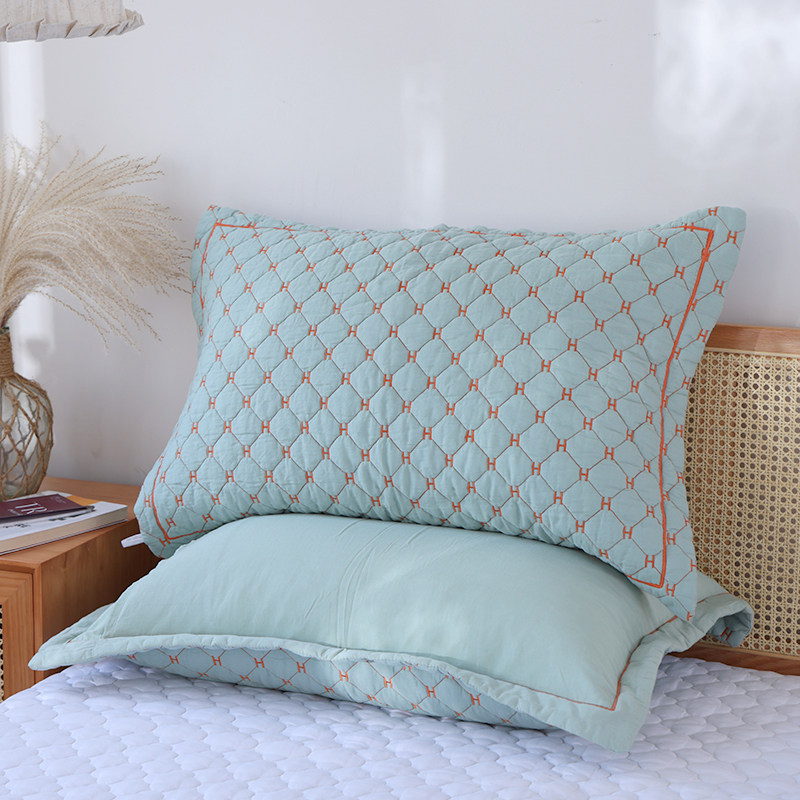 纯棉枕套一对装新款家用单人枕头套全棉纱布加厚款乳胶枕芯内胆套