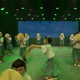 云川之舞小茶仙舞蹈服装中民国风唐装城外小月亮表演出服蒲扇道具