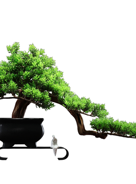 创意办公室摆件新中式迎客松禅意客厅书房玄关家居装饰工艺品摆设