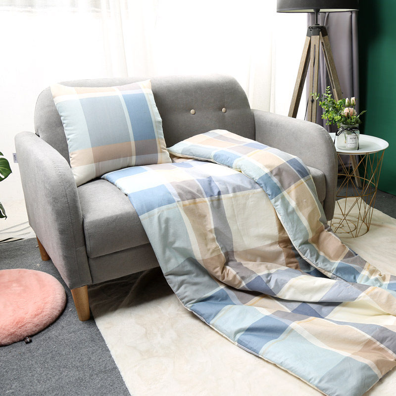 靠枕被子两用车载办公室午睡小被子沙发靠垫纯棉空调被全棉抱枕被