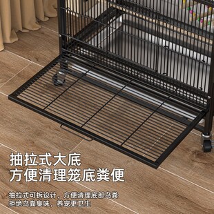 鸟笼鹦鹉笼子豪华别墅大号专用笼全套玄凤画眉新型防溅洒罩鸟笼子