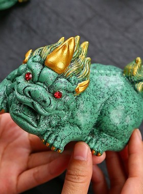 招财貔貅摆件家居装饰创意礼品客厅办公室玄关茶桌面摆设茶宠茶玩