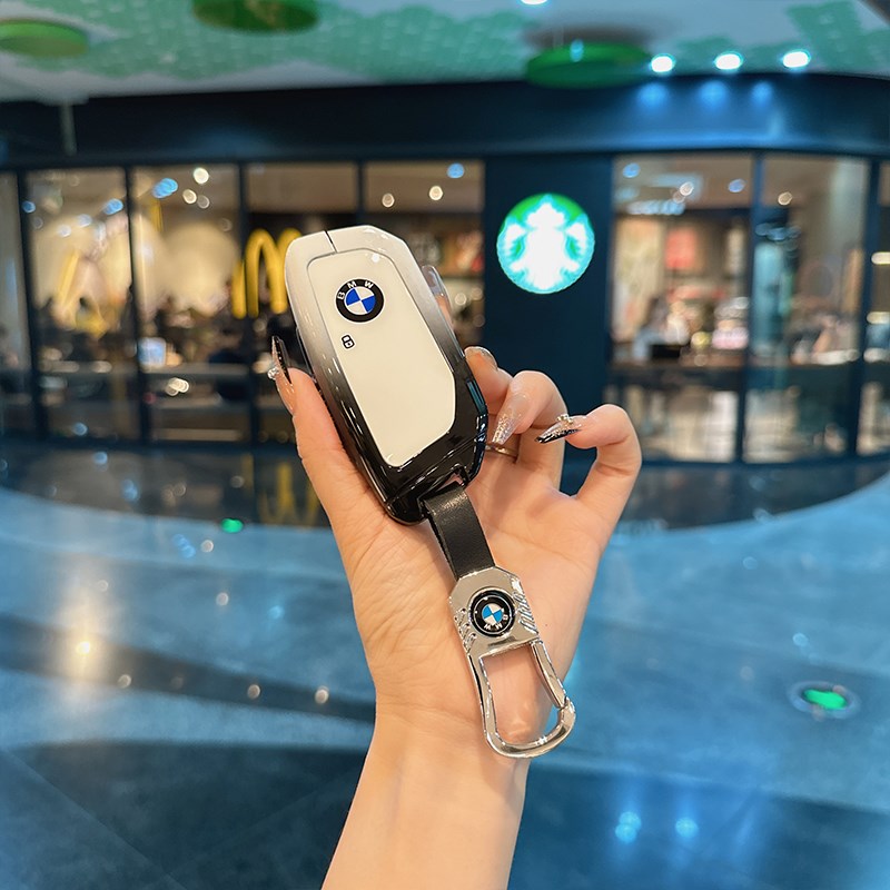 适用宝马x1钥匙套7系735li/740li/i7/IX金属包新款XM/X7扣女男