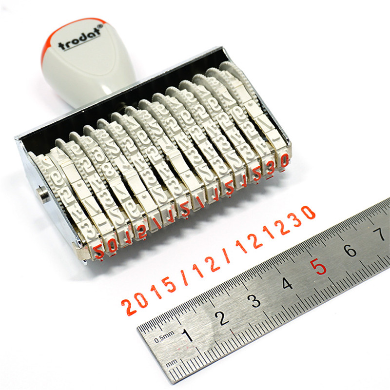 卓达数字可调印章15514转轮号码印5mm字高14位生产日期编码批号章