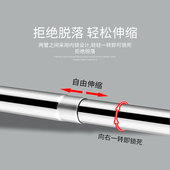 弧形伸缩浴帘杆免打孔 304不锈钢卫生间淋浴房l形半u型浴室浴杆架