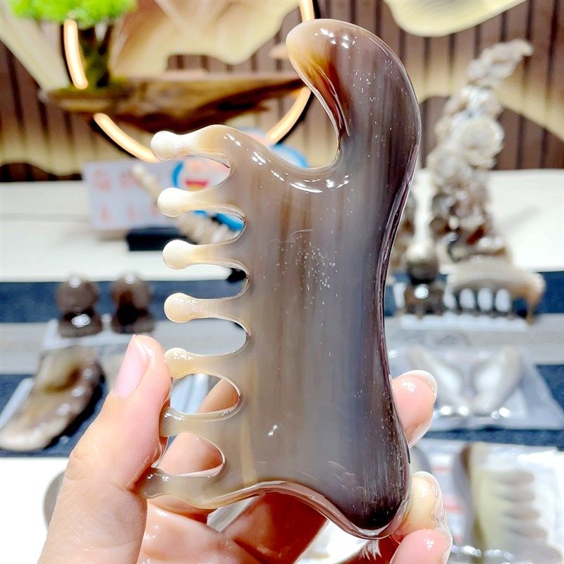 牛角梳头部经络梳面部刮痧板脸部宽五齿梳女头疗凤尾按摩梳刮脸板,个人护理/保健/按摩器材,按摩穴位棒,淘宝优惠券,粉丝福利购,淘宝优惠卷
