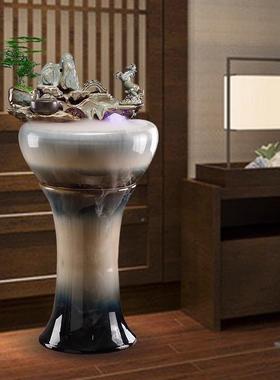 落流造水生财地喷泉家室内客厅阳台花园64255庭院鱼池别墅景景观摆件居