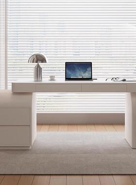 法式奶油风桌家用小户LMK型轻奢公现代办桌简网书红约风写字桌电