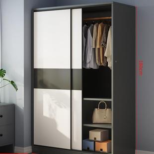 用拉门推衣柜结实耐用实木质儿易童衣橱家卧室出租房经济型简TMF