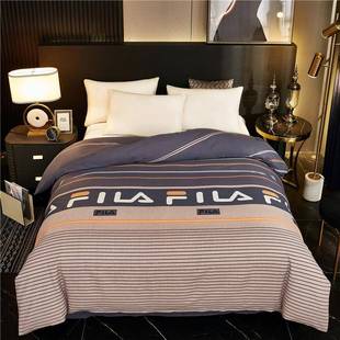 新简约全棉加厚毛被套纯单件100棉双人被罩磨200×PSN230cm秋款冬